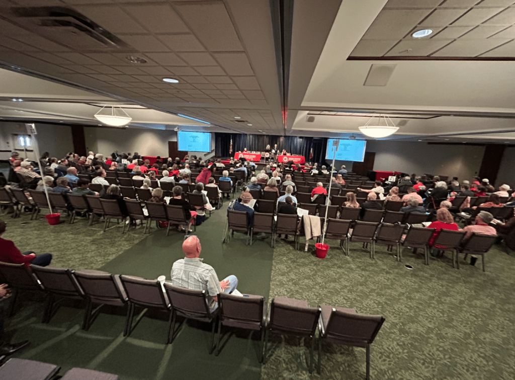 Empty seats dominates the Cobb County GOP Convention on Saturday, March 23, 2024