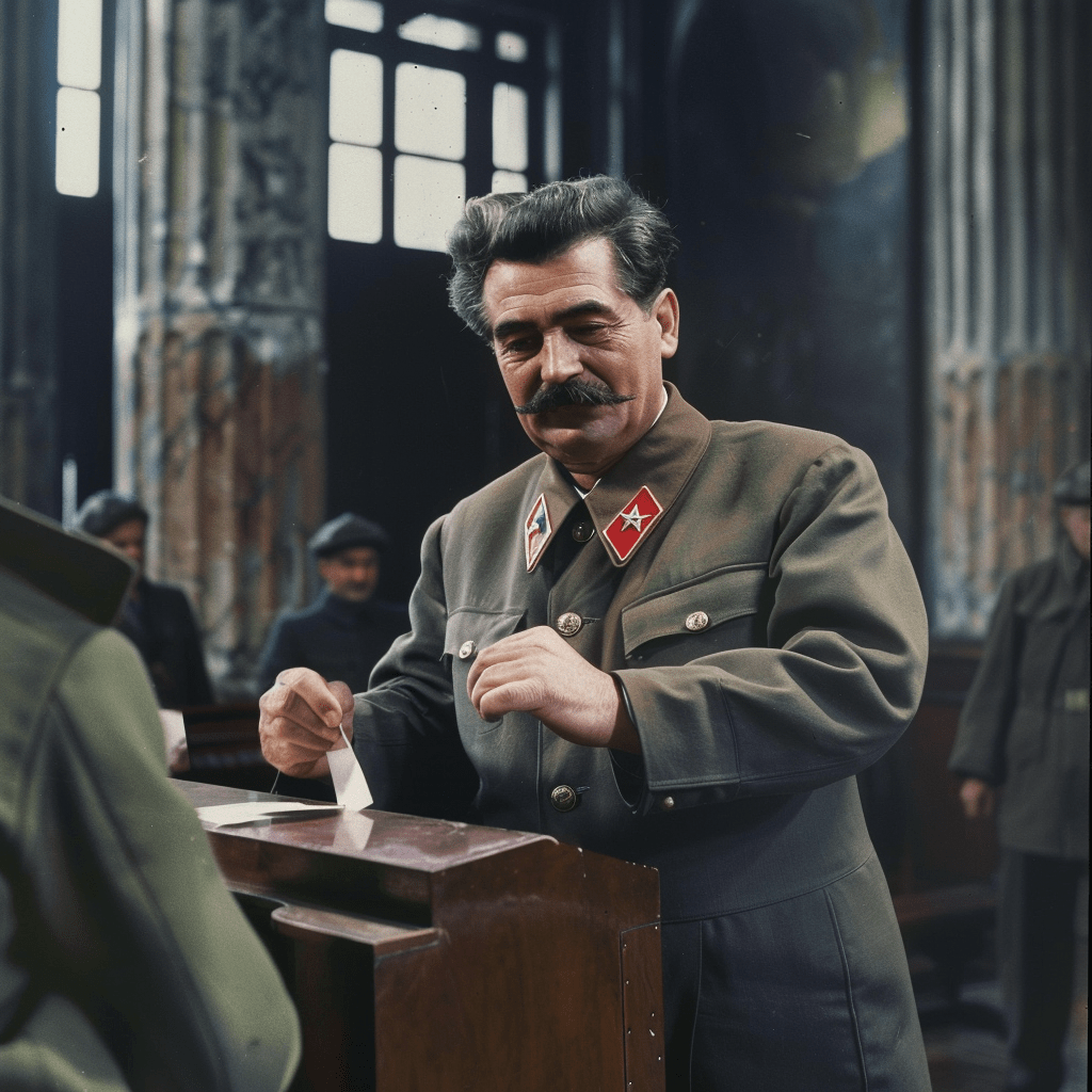 When you are Joseph Stalin, the only vote that matters is yours.