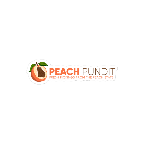 The Full Monty Peach Pundit Logo Sticker - Image 3