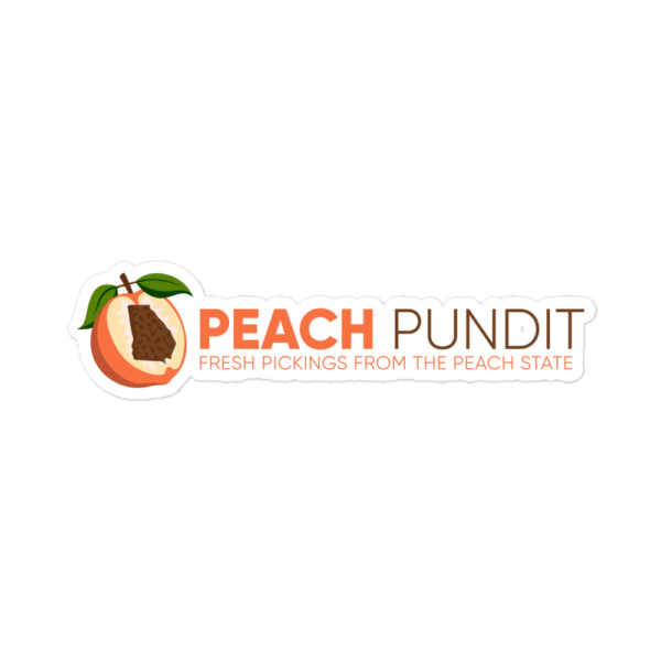 The Full Monty Peach Pundit Logo Sticker - Image 4