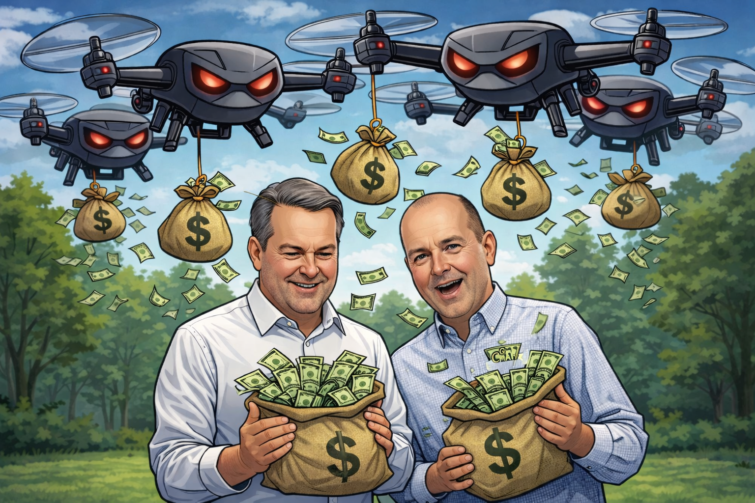 Burt Jones and Chris Carr take cash from spy companies